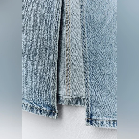 ZARA NEW WITH TAGS Z1975 DENIM MIDI SKIRT - Picture 12 of 12